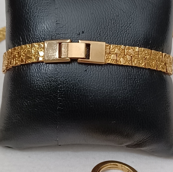Vintage Luxurious Golden Nugget Collection 14K Gold Plated Set - Picture 4 of 15